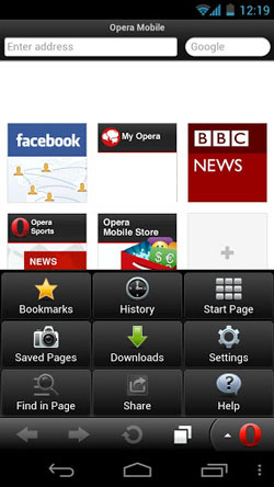 Opera Mobile web browser