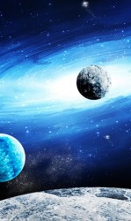 Earth Galaxy and Moon 3d LWP