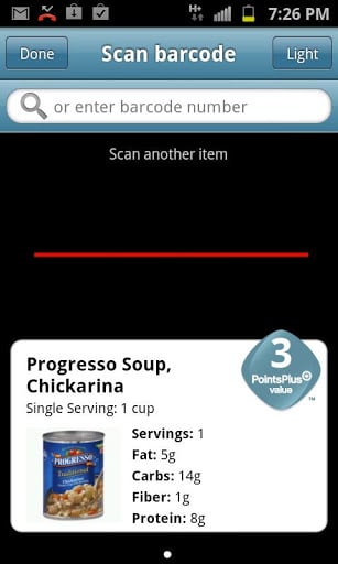 WeightWatchers Barcode Scanner Android App