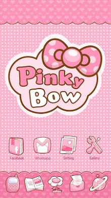 Pinky Bow GO Launcher Theme-1