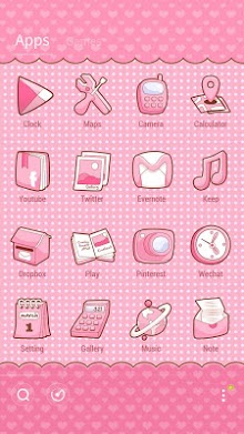 Pinky Bow GO Launcher Theme-2