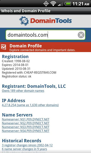 Whois domain lookup