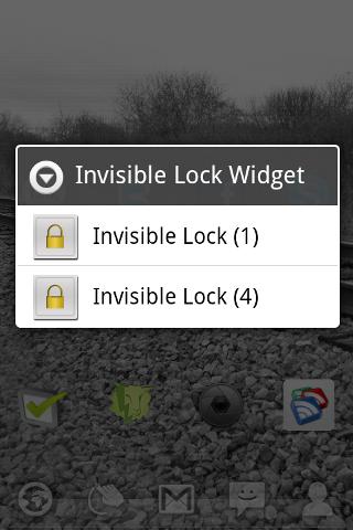 Invisible Lock Screen Widget