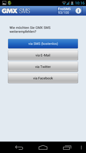 GMX SMS mit Free Message-2