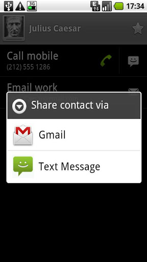 Share contacts via SMS-1