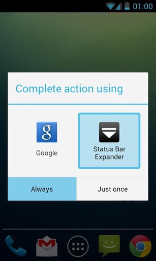 Status Bar Expander