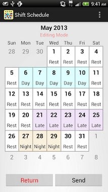 Shift Calendar - Schedule-2