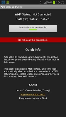 Auto WiFi - 3G Switch