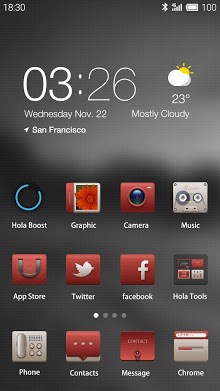 Simple and Red Hola Theme-1