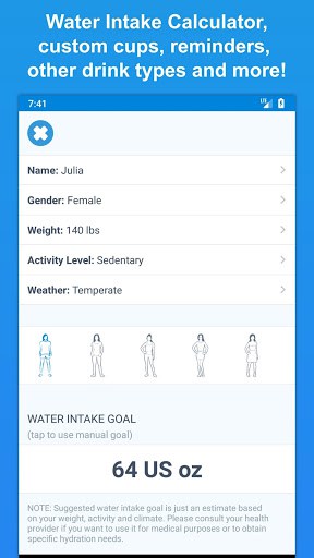Daily Water Intake Chart
