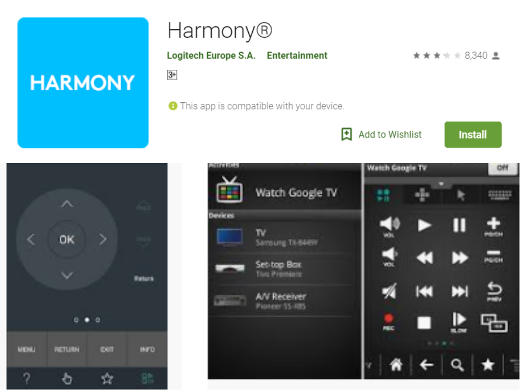 Harmony Remote app