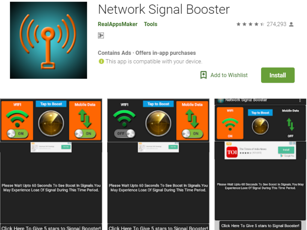 Network Signal Internet Booster App for Android