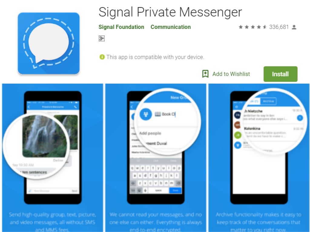 Signal Anonymous Texting App