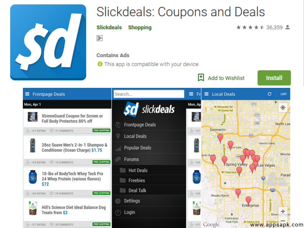 Slickdeals app for android