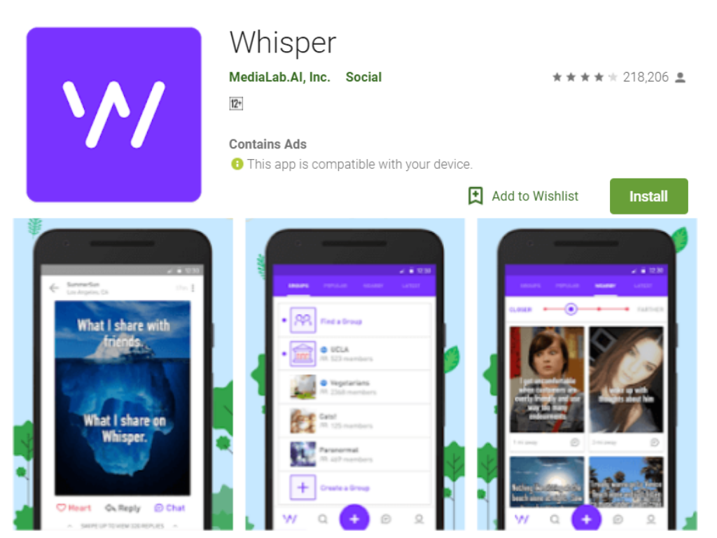 Whisper Anonymous Texting App
