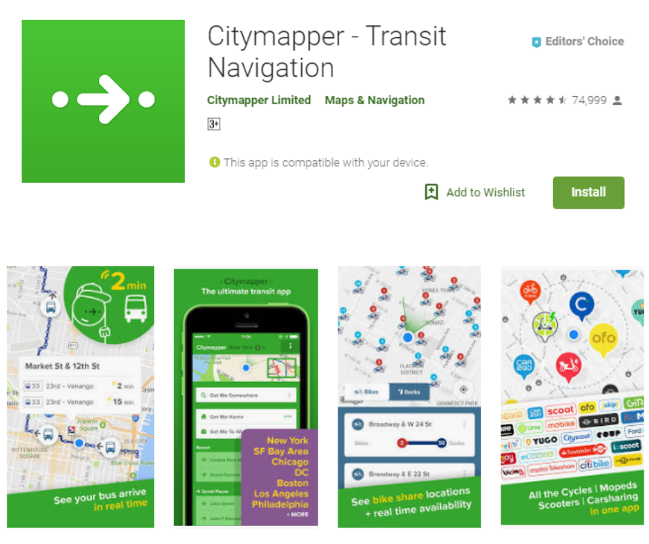 Citymapper Best NYC Subway Map Apps