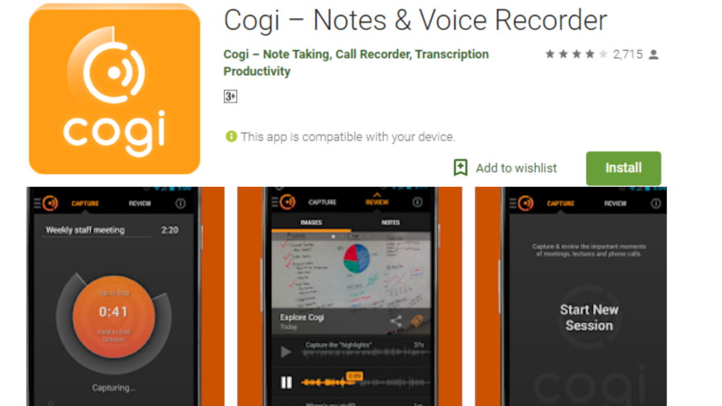 Cogi Coice Recorder App