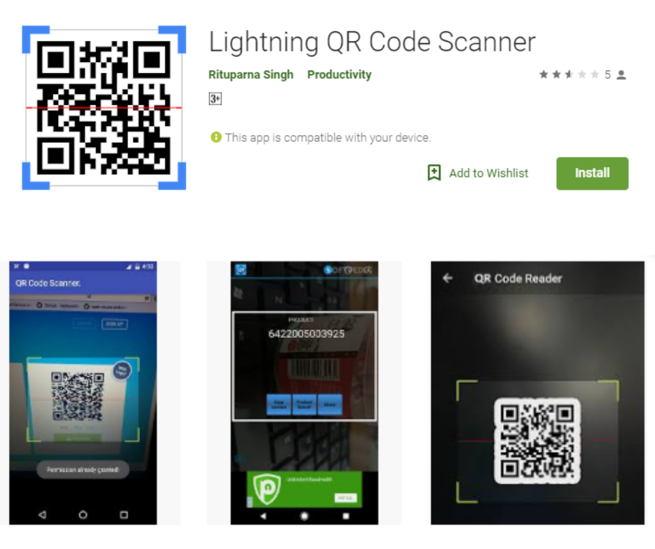 Lightning QRcode Scanner