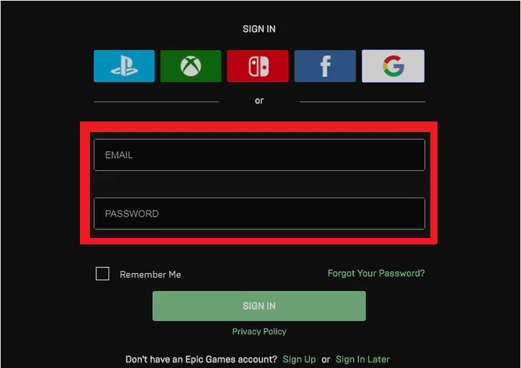 Set Up Your Account to play fortnite
