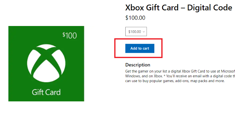 Buying and Redeeming Online Gift Cards for Xbox