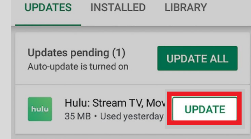 Hulu's Live TV Service System Software Update 