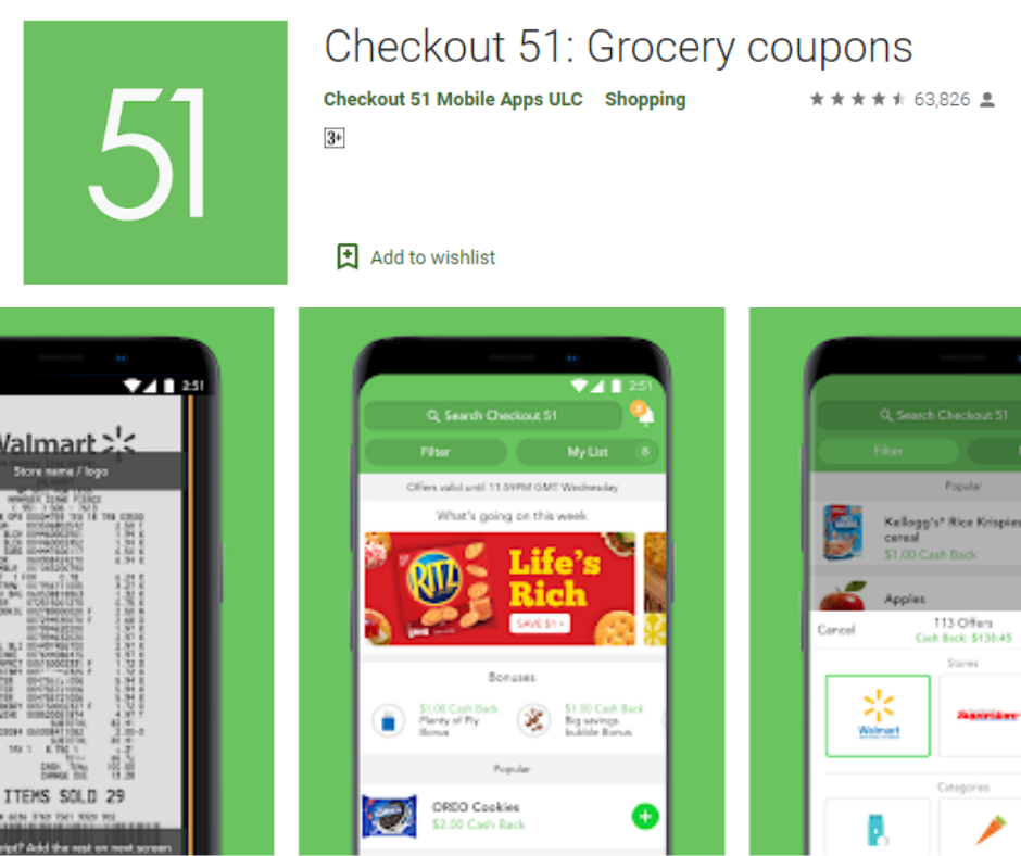 Checkout 51 Cash back app
