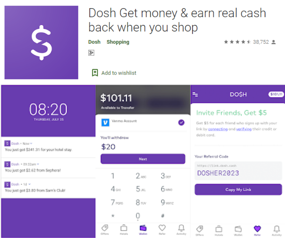 Dosh cash back app