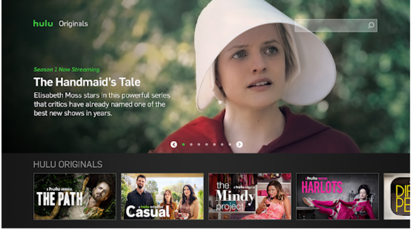 Home Screen of Hulu's Live Android TV