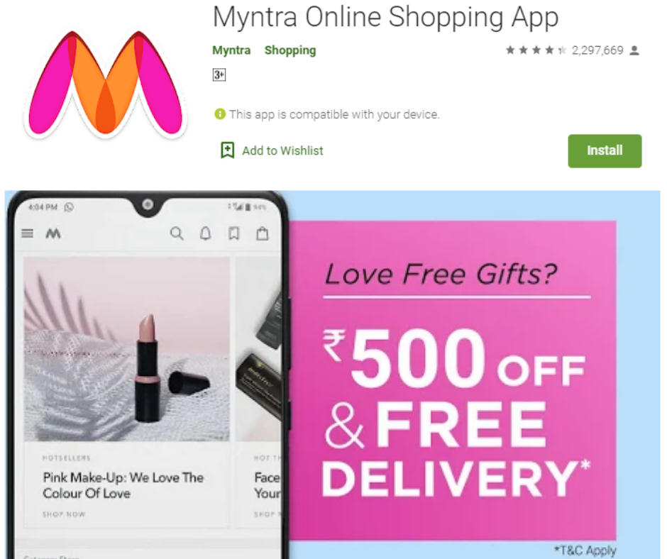 Myntra Best Shopping App