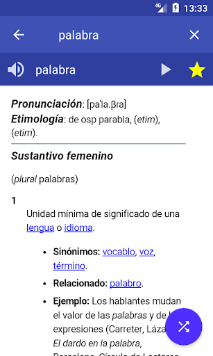 monolingual dictionary spanish