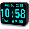 Huge Digital Clock - Clocksy - productivity app by ElQube Tech (Android APK)