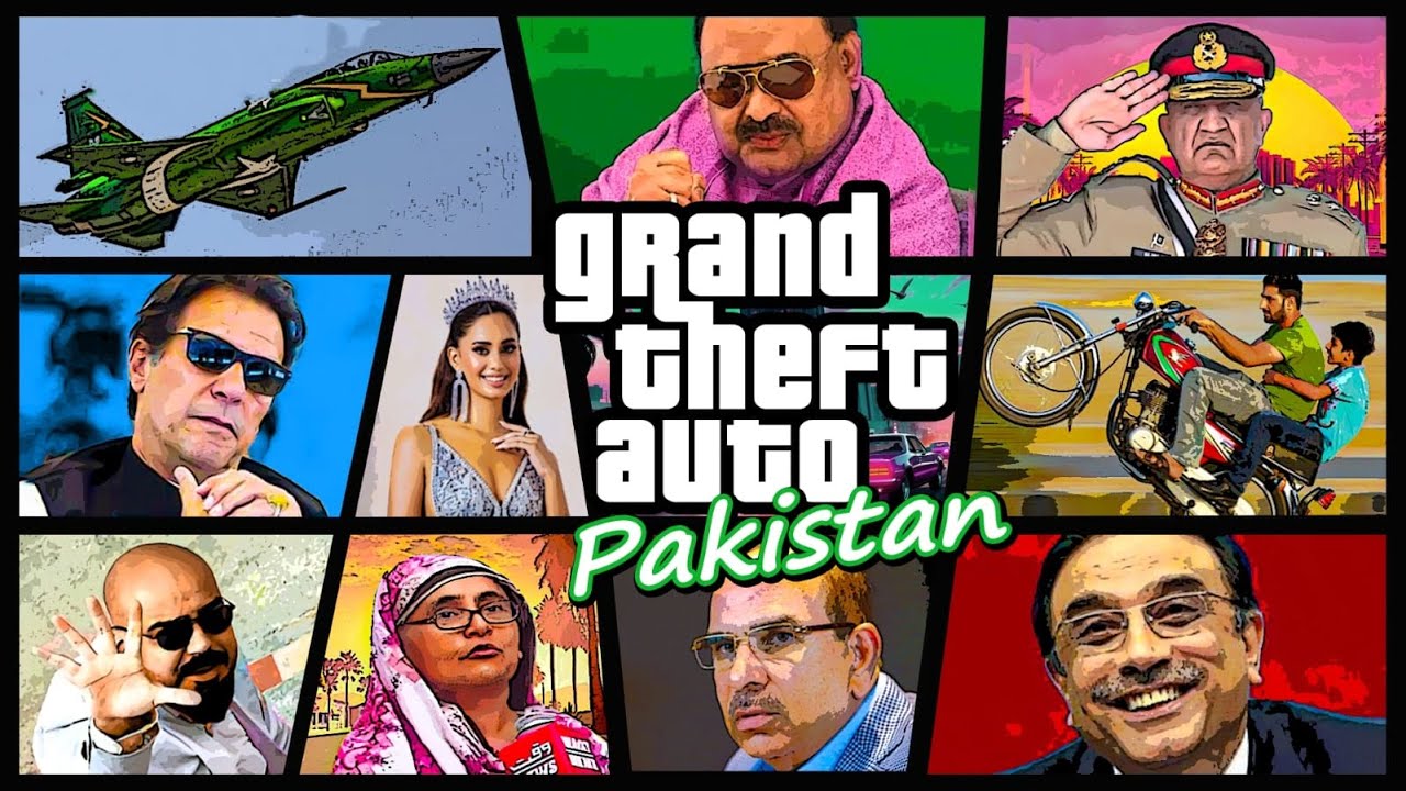 GTA Pakistan cover art in the Grand Theft Auto style